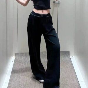 💌💌 ALO Yoga Pants Black  (Regular) Casual sportswear straight legs